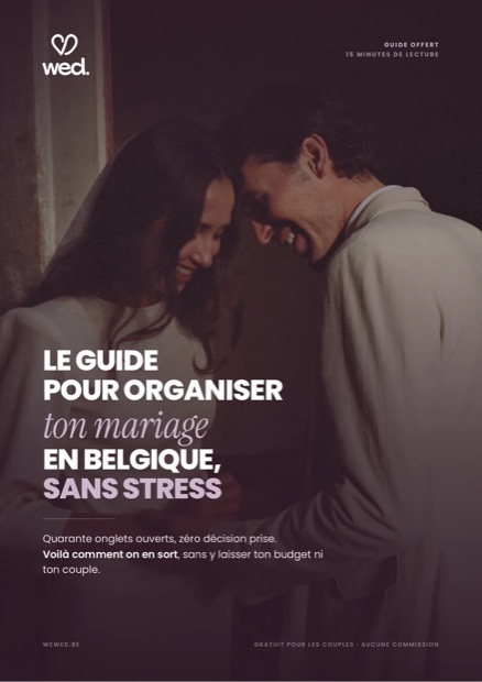 De cover van de wewed gids, je huwelijk in België organiseren zonder stress